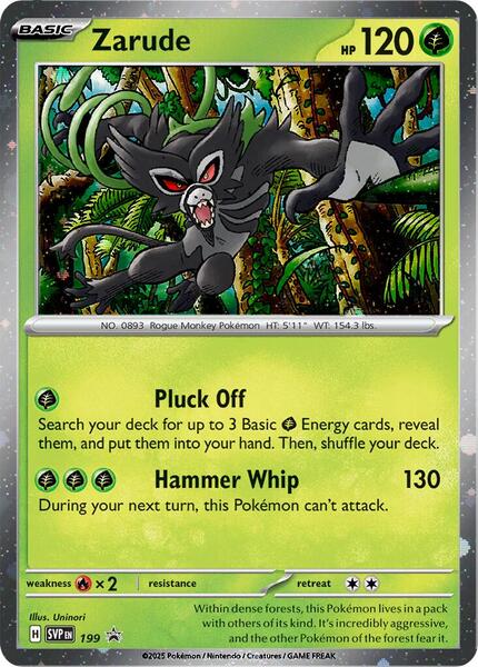 Zarude - 199 (Cosmos Holo) - SV Scarlet and Violet Promo Cards - Holofoil - Near Mint (NM)