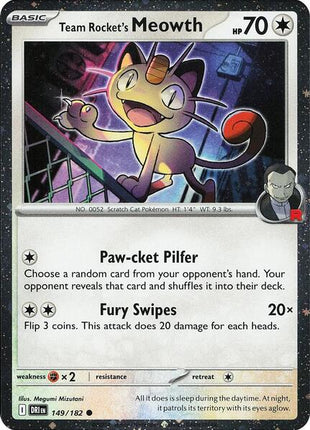 Team Rocket's Meowth (Cosmos Holo) - Miscellaneous Cards and Products - Holofoil - Near Mint (NM)