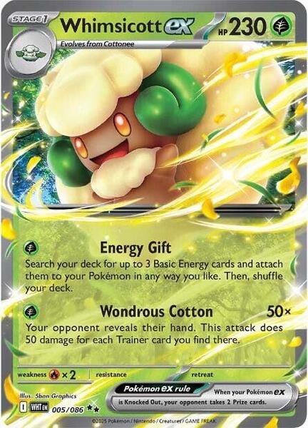Whimsicott ex - SV White Flare - Holofoil - Near Mint (NM)