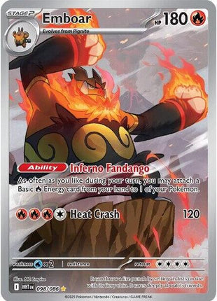 Emboar - 098/086 - SV White Flare - Holofoil - Near Mint (NM)