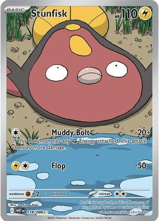 Stunfisk - 118/086 - SV White Flare - Holofoil - Near Mint (NM)