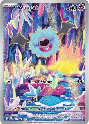 Woobat - 119/086 - SV White Flare - Holofoil - Near Mint (NM)
