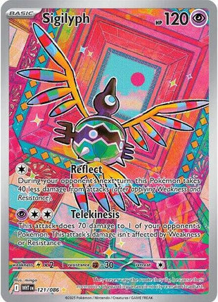 Sigilyph - 121/086 - SV White Flare - Holofoil - Near Mint (NM)