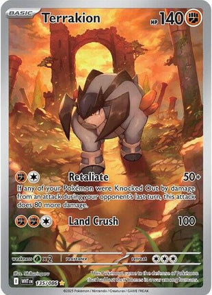 Terrakion - 135/086 - SV White Flare - Holofoil - Near Mint (NM)