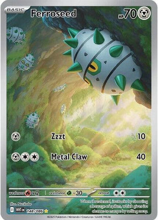 Ferroseed - 148/086 - SV White Flare - Holofoil - Near Mint (NM)