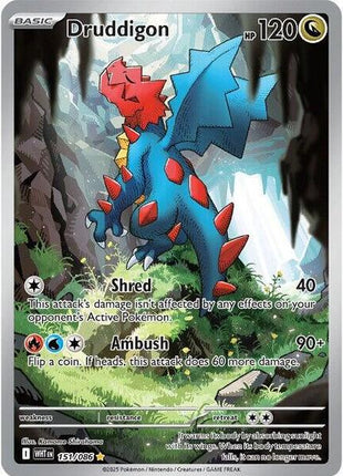 Druddigon - 151/086 - SV White Flare - Holofoil - Near Mint (NM)