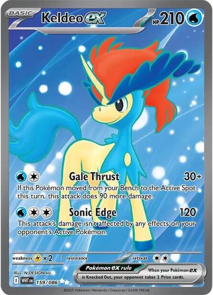 Keldeo ex - 159/086 - SV White Flare - Holofoil - Near Mint (NM)