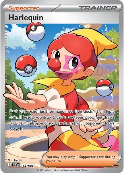 Harlequin - 163/086 - SV White Flare - Holofoil - Near Mint (NM)