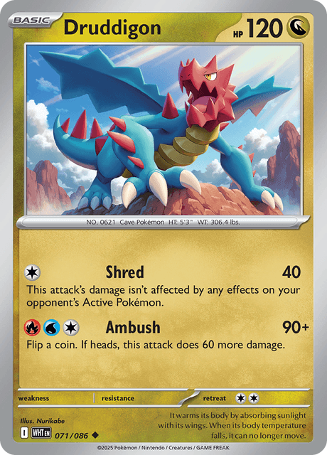 Druddigon (Master Ball Pattern) - SV White Flare - Holofoil - Near Mint (NM)