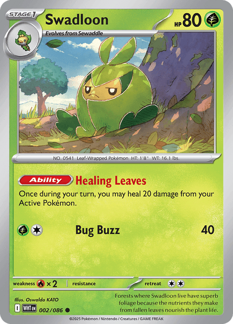 Swadloon (Poke Ball Pattern) - SV White Flare - Holofoil - Near Mint (NM)