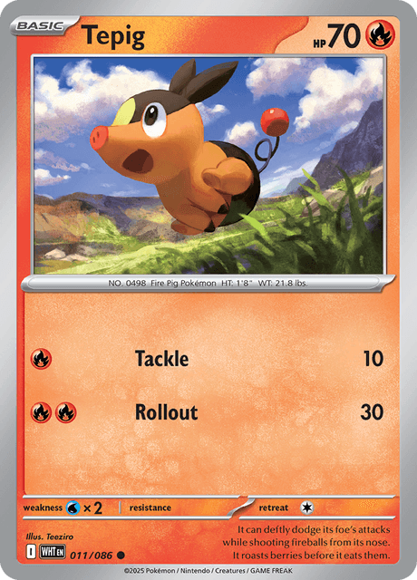 Tepig (Poke Ball Pattern) - SV White Flare - Holofoil - Near Mint (NM)