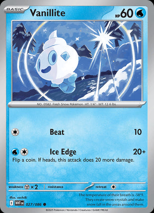 Vanillite (Poke Ball Pattern) - SV White Flare - Holofoil - Near Mint (NM)