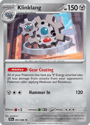Klinklang (Poke Ball Pattern) - SV Black Bolt - Holofoil - Near Mint (NM)