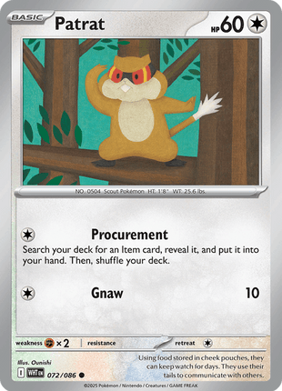 Patrat (Poke Ball Pattern) - SV White Flare - Holofoil - Near Mint (NM)
