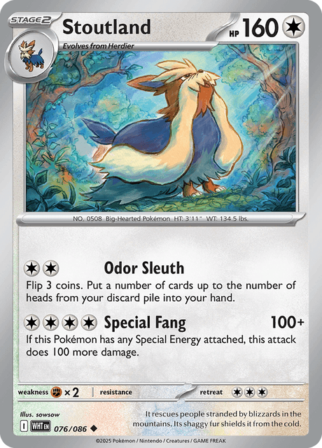 Stoutland (Poke Ball Pattern) - SV White Flare - Holofoil - Near Mint (NM)
