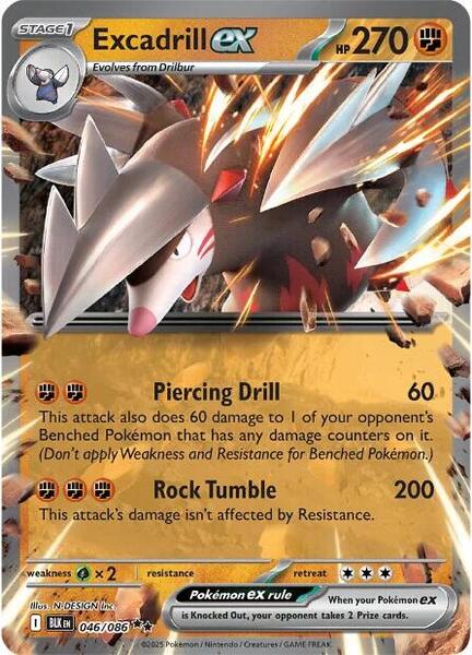 Excadrill ex - SV Black Bolt - Holofoil - Near Mint (NM)
