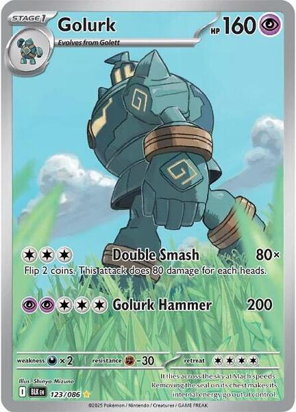 Golurk - 123/086 - SV Black Bolt - Holofoil - Near Mint (NM)