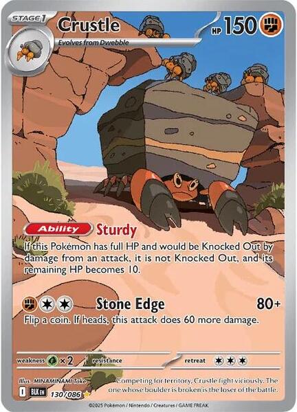 Crustle - 130/086 - SV Black Bolt - Holofoil - Near Mint (NM)