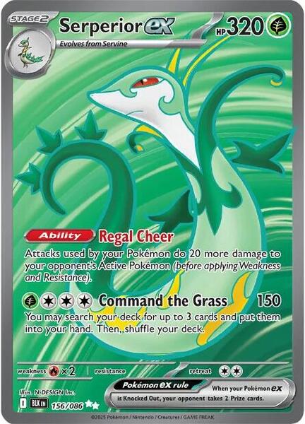 Serperior ex - 156/086 - SV Black Bolt - Holofoil - Near Mint (NM)