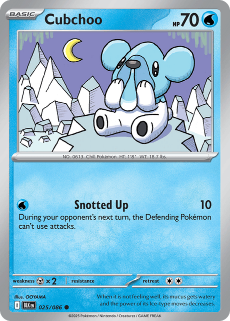 Cubchoo (Master Ball Pattern) - SV Black Bolt - Holofoil - Near Mint (NM)
