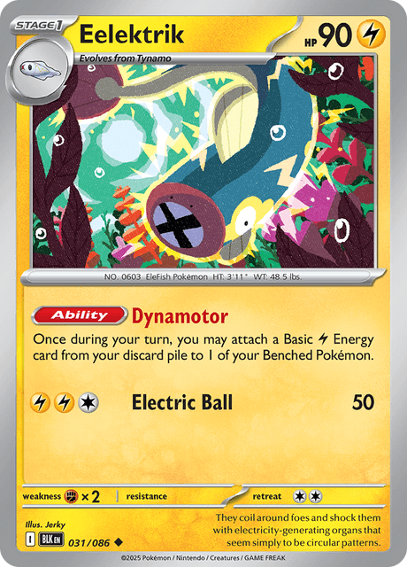 Eelektrik (Master Ball Pattern) - SV Black Bolt - Holofoil - Near Mint (NM)