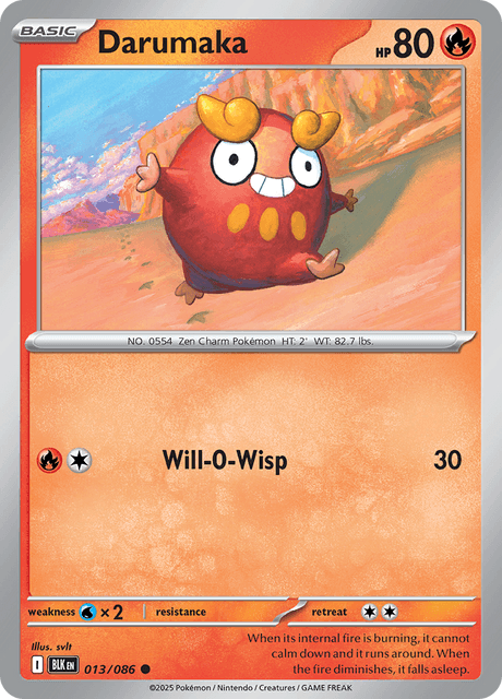 Darumaka (Poke Ball Pattern) - SV Black Bolt - Holofoil - Near Mint (NM)
