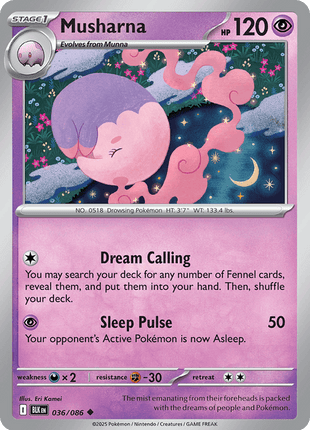 Musharna (Poke Ball Pattern) - SV Black Bolt - Holofoil - Near Mint (NM)