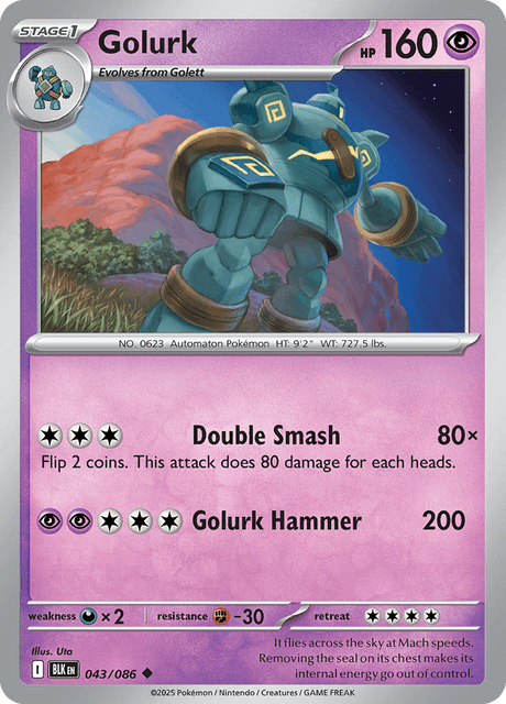 Golurk (Poke Ball Pattern) - SV Black Bolt - Holofoil - Near Mint (NM)
