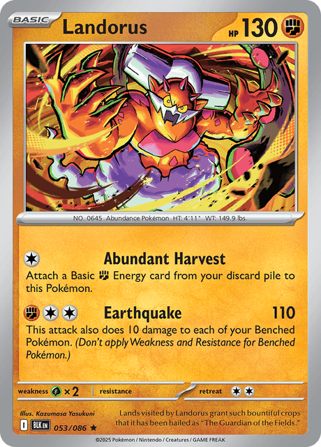 Landorus (Poke Ball Pattern) - SV Black Bolt - Holofoil - Near Mint (NM)