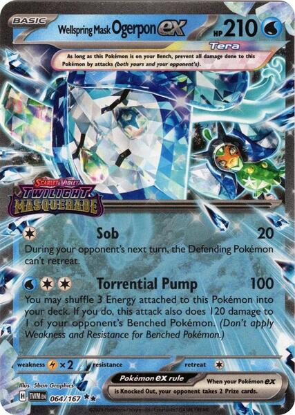 Wellspring Mask Ogerpon ex (Twilight Masquerade Stamp) - Miscellaneous Cards and Products - Holofoil - Near Mint (NM)