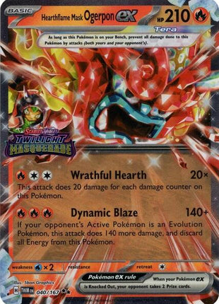 Hearthflame Mask Ogerpon ex (Twilight Masquerade Stamp) - Miscellaneous Cards and Products - Holofoil - Near Mint (NM)