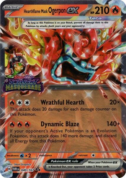 Hearthflame Mask Ogerpon ex (Twilight Masquerade Stamp) - Miscellaneous Cards and Products - Holofoil - Near Mint (NM)