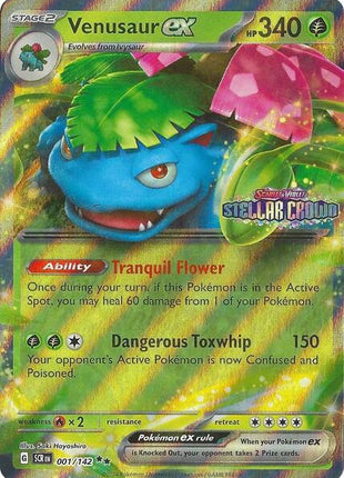 Venusaur ex (Stellar Crown Stamp) - Miscellaneous Cards and Products - Holofoil - Near Mint (NM)
