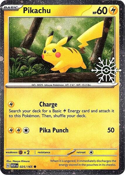 Pikachu - 025/165 (Holiday Calendar) - Miscellaneous Cards and Products - Holofoil - Near Mint (NM)