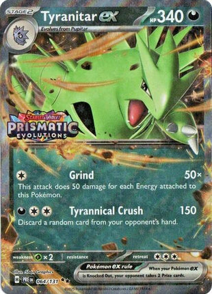 Tyranitar ex (Prismatic Evolutions Stamp) - Miscellaneous Cards and Products - Holofoil - Near Mint (NM)