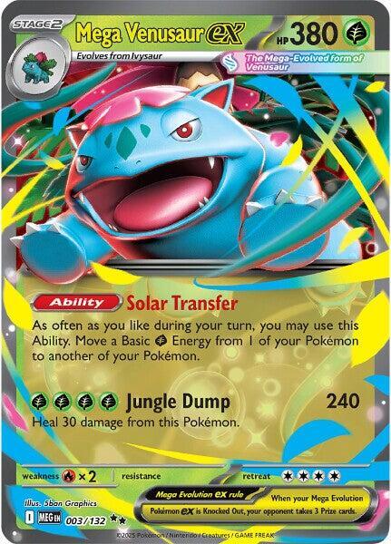 Mega Venusaur ex - 003/132 - ME01 Mega Evolution - Holofoil - Near Mint (NM)