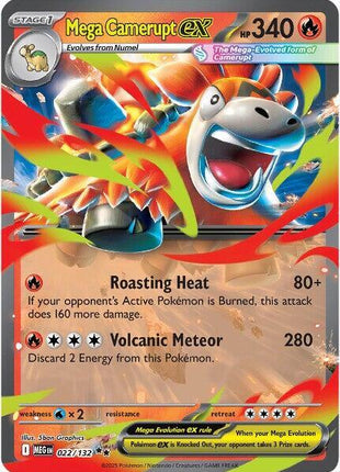 Mega Camerupt ex - 022/132 - ME01 Mega Evolution - Holofoil - Near Mint (NM)