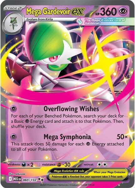 Mega Gardevoir ex - 060/132 - ME01 Mega Evolution - Holofoil - Near Mint (NM)
