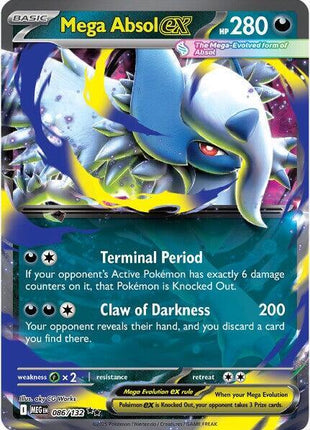 Mega Absol ex - 086/132 - ME01 Mega Evolution - Holofoil - Near Mint (NM)
