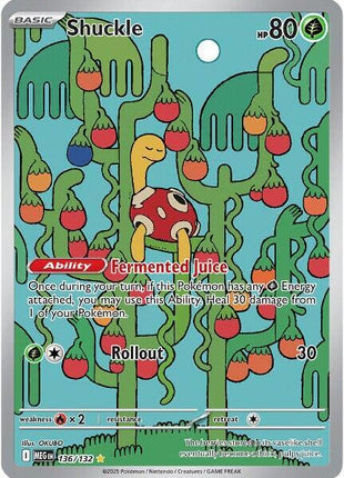 Shuckle - 136/132 - ME01 Mega Evolution - Holofoil - Near Mint (NM)