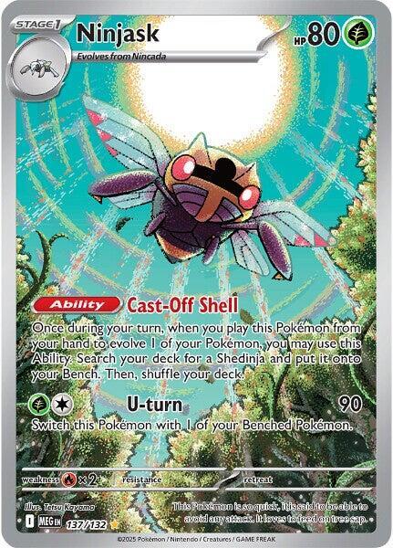 Ninjask - 137/132 - ME01 Mega Evolution - Holofoil - Near Mint (NM)