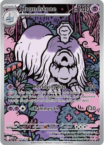 Houndstone - 145/132 - ME01 Mega Evolution - Holofoil - Near Mint (NM)
