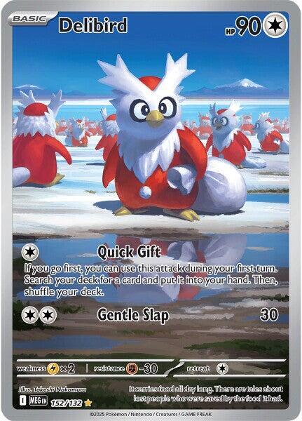 Delibird - 152/132 - ME01 Mega Evolution - Holofoil - Near Mint (NM)