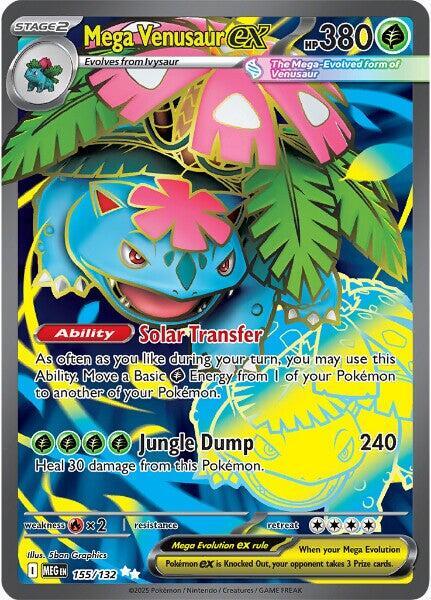 Mega Venusaur ex - 155/132 - ME01 Mega Evolution - Holofoil - Lightly Played (LP)