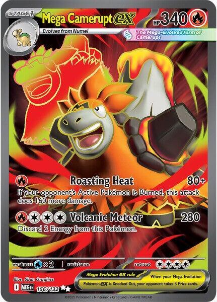 Mega Camerupt ex - 156/132 - ME01 Mega Evolution - Holofoil - Near Mint (NM)