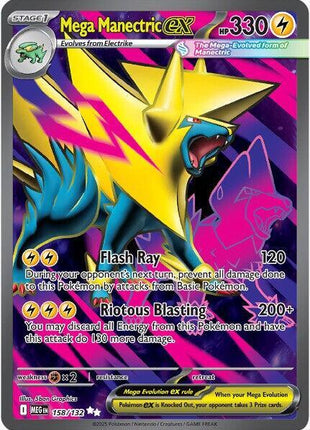 Mega Manectric ex - 158/132 - ME01 Mega Evolution - Holofoil - Near Mint (NM)