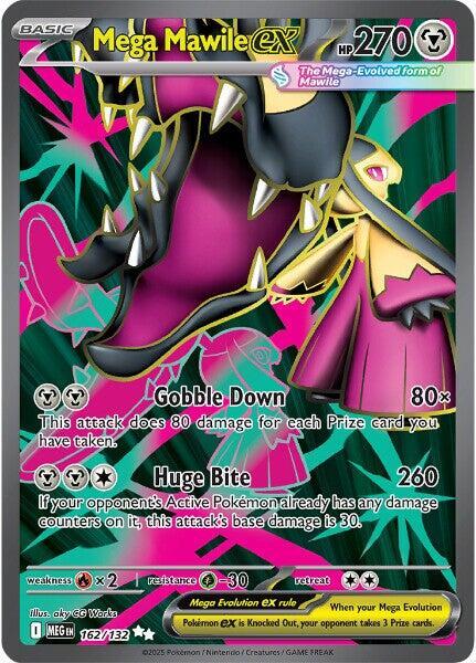 Mega Mawile ex - 162/132 - ME01 Mega Evolution - Holofoil - Near Mint (NM)