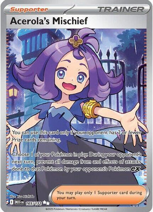 Acerola's Mischief - 165/132 - ME01 Mega Evolution - Holofoil - Damaged