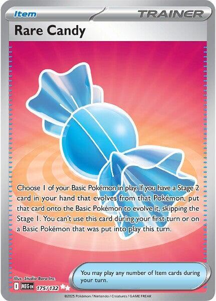 Rare Candy - 175/132 - ME01 Mega Evolution - Holofoil - Near Mint (NM)