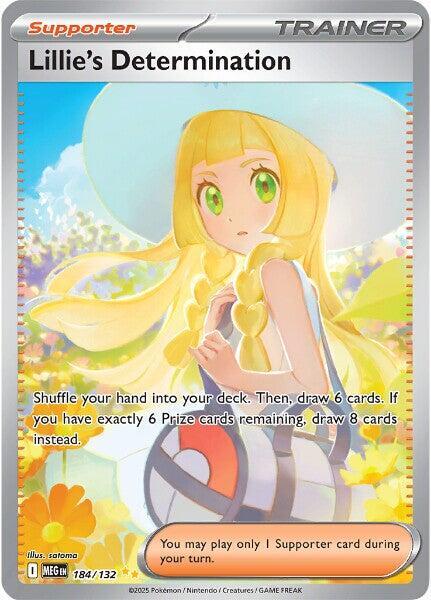 Lillie's Determination - 184/132 - ME01 Mega Evolution - Holofoil - Near Mint (NM)